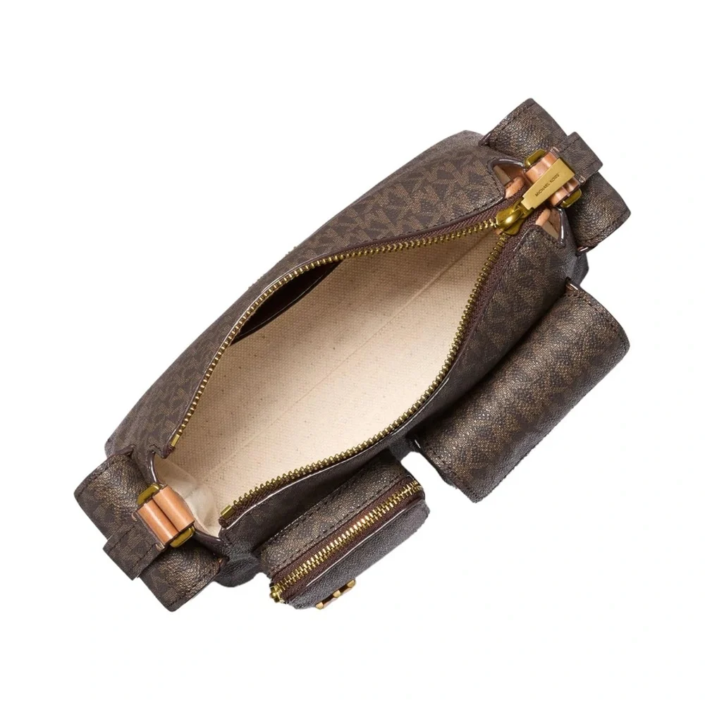 Michael Kors Brown Crossbody Bag with Gold Details